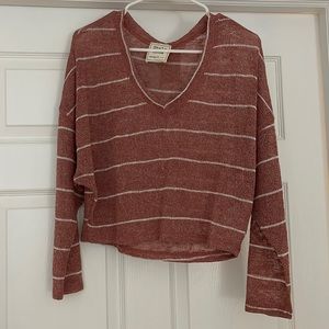 Pink and White Strip Long Sleeve